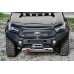 Бампер силовой Rival передний алюминиевый для Toyota HiLux REVO 2021 (черный, без ПТФ)