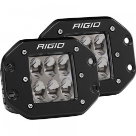 RIGID D-серия PRO (6 светодиодов) – Водительский свет – Врезная установка (пара)