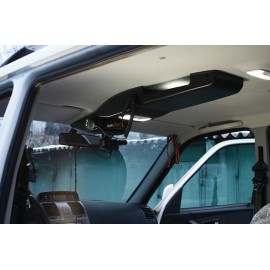 Консоль потолочная для установки р/c УАЗ Патриот рестайлинг 2015, вырез под р/c 140х40 мм, черная