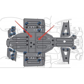 Защита картера двигателя Rival для Polaris Sportsman XP 1000 2016-, 444.7439.1-2